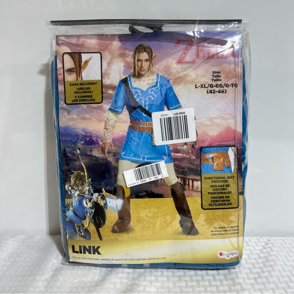 Legend of Zelda Link Breath Of The Wild Deluxe Adult Costume Tunic Disguise X-L.